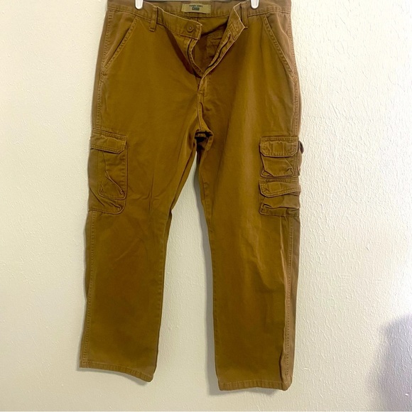 Wrangler Cargo Jeans Co Pants Mens 36x30 Khaki 100% Cotton Multiple Pockets - Picture 2 of 6